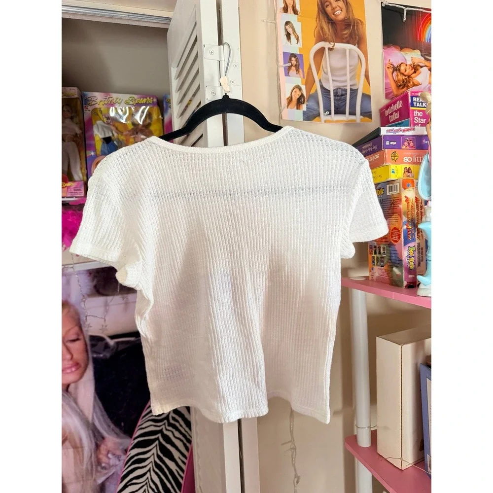 American Eagle Cream‎ Size Medium crop top - Picture 7 of 8